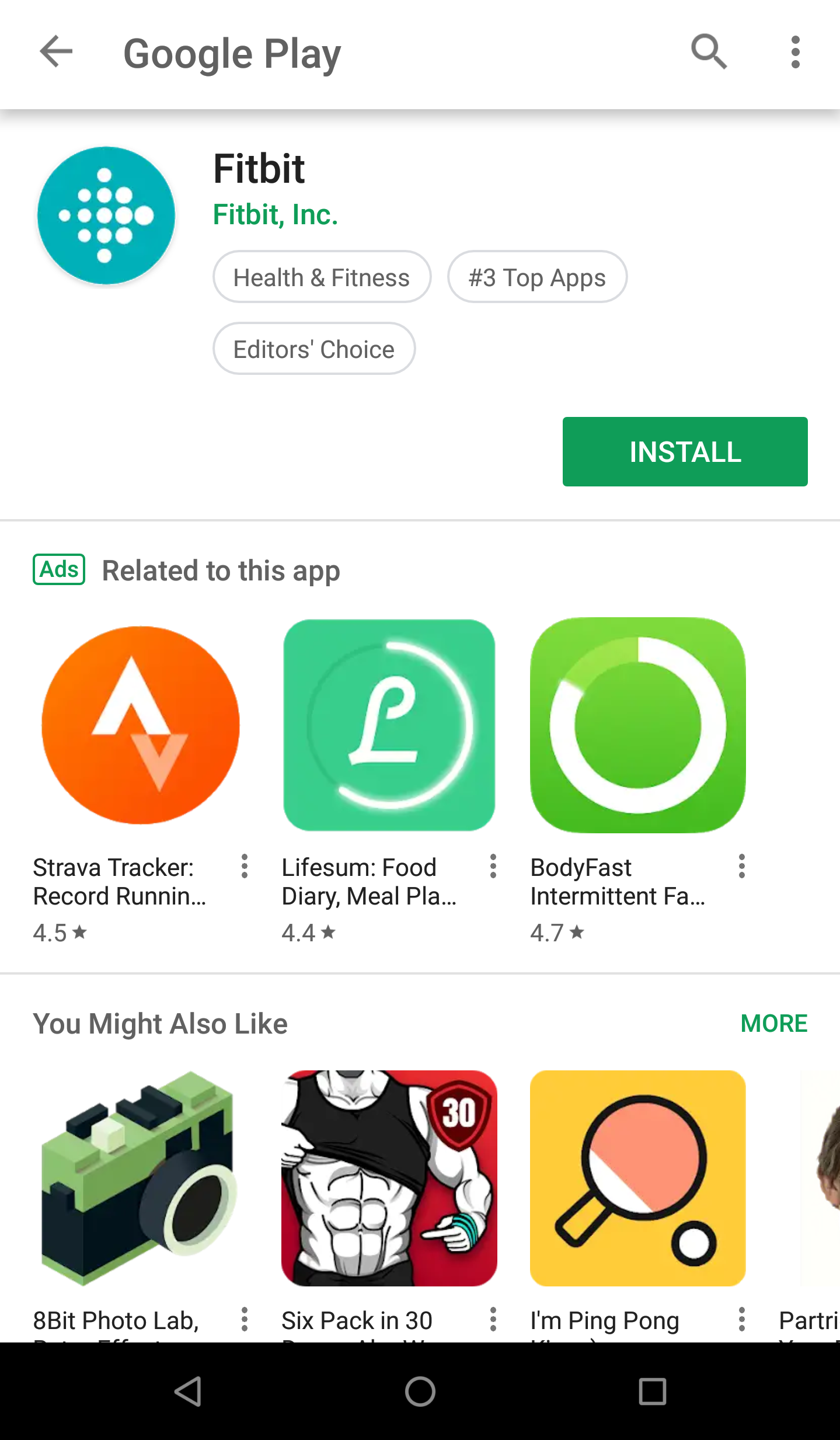 fitbit app google play store