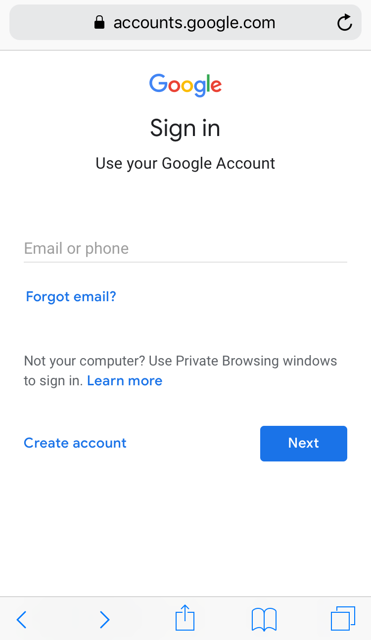 setting up a gmail account
